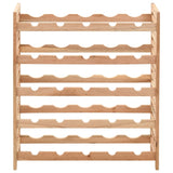 Wine Rack for 25 Bottles Solid Walnut Wood 63x25x73 cm