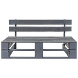 Garden Pallet Bench Wood Grey