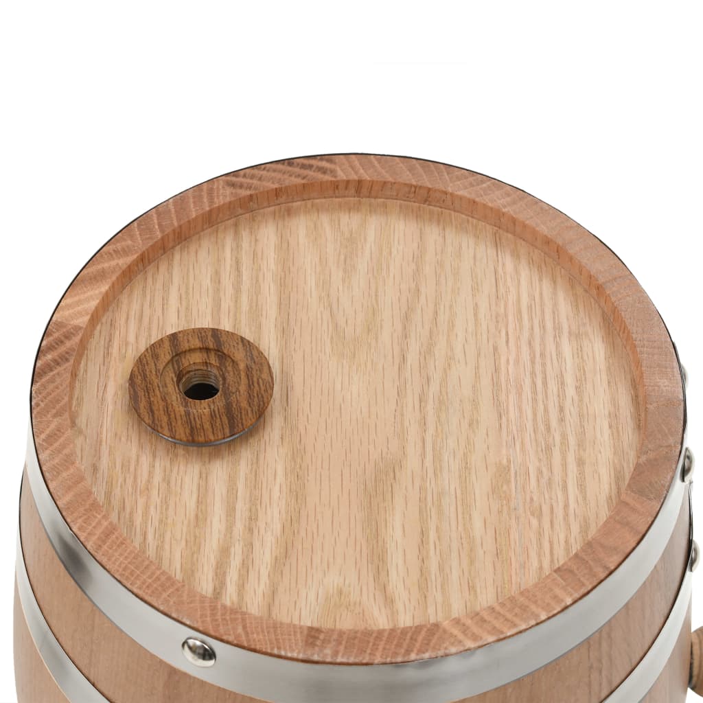 Wine Barrel with Tap Solid Oak Wood 6 L