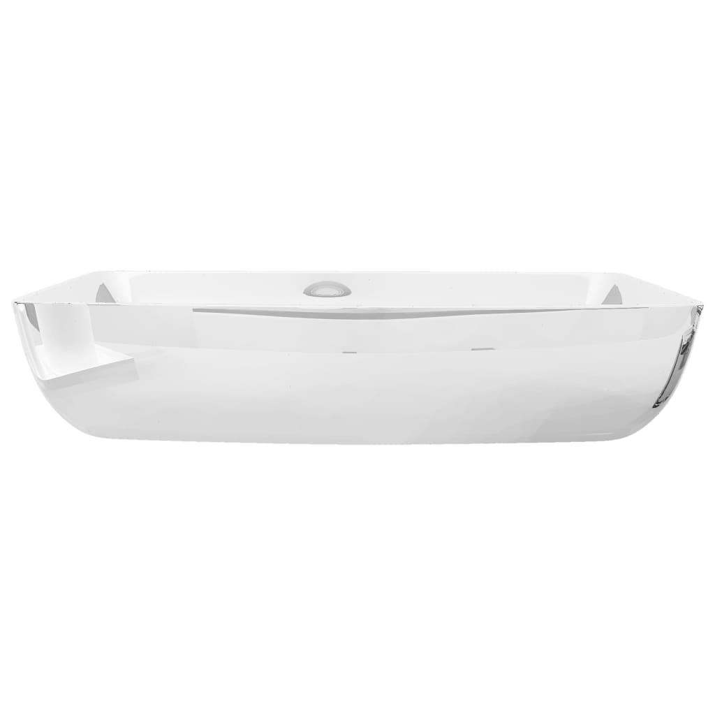 Wash Basin 71x38x13.5 cm Ceramic Silver