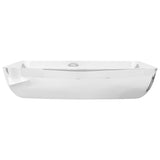 Wash Basin 71x38x13.5 cm Ceramic Silver