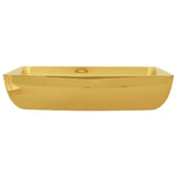 Wash Basin 71x38x13.5 cm Ceramic Gold