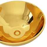 Wash Basin 32.5x14 cm Ceramic Gold