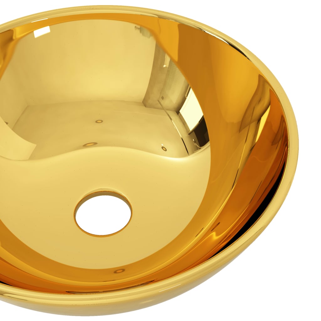 Wash Basin 28x10 cm Ceramic Gold