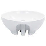 Wash Basin with Overflow 46.5x18 cm Ceramic White