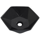 Wash Basin 41x36.5x12 cm Ceramic Black