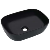 Wash Basin 45.5x32x13 cm Ceramic Black