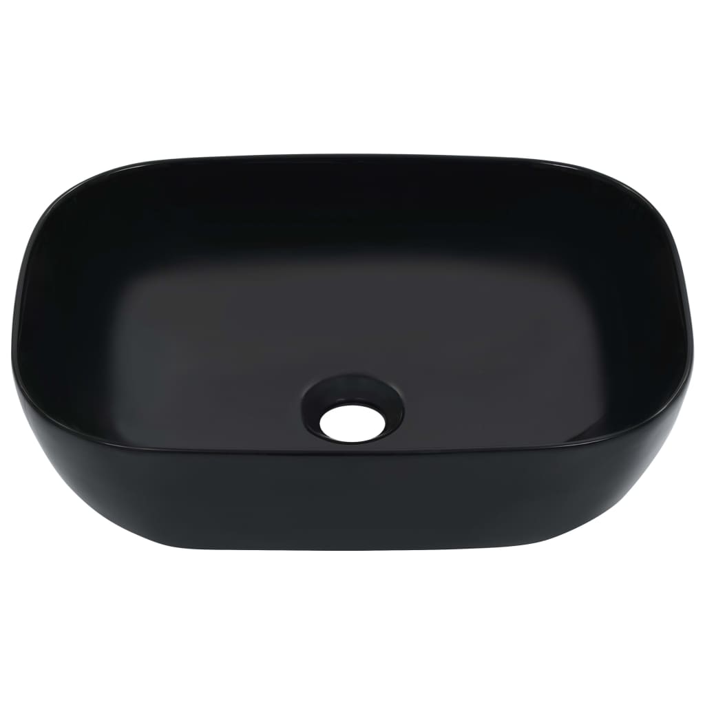 Wash Basin 45.5x32x13 cm Ceramic Black