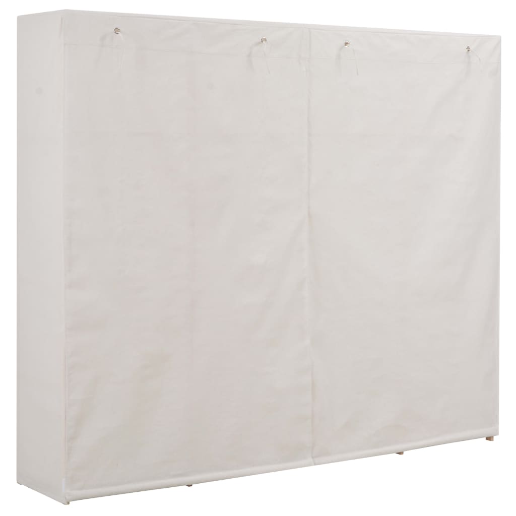 Wardrobe White 200x40x170 cm Fabric