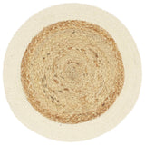 Placemats 4 pcs Plain Natural 38 cm Round Jute and Cotton