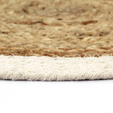 Placemats 4 pcs Plain Natural 38 cm Round Jute and Cotton