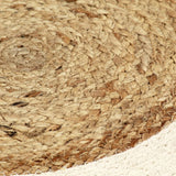 Placemats 4 pcs Plain Natural 38 cm Round Jute and Cotton