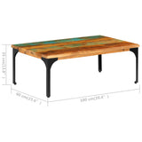 Coffee Table 100x60x35 cm Solid Reclaimed Wood