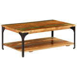 Coffee Table with Shelf 100x60x35 cm Solid Reclaimed Wood