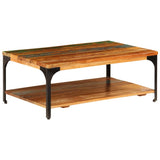 Coffee Table with Shelf 100x60x35 cm Solid Reclaimed Wood