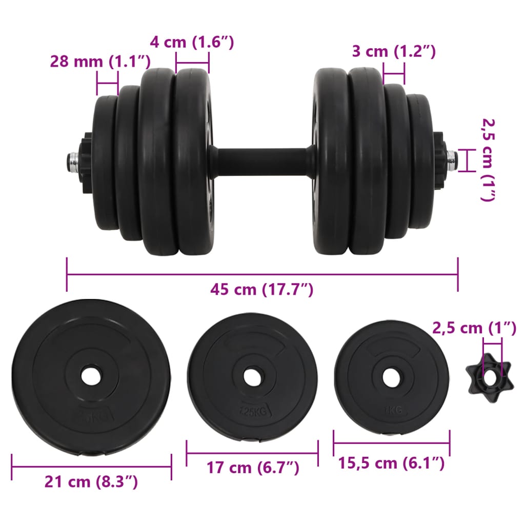 1 x Dumbbells 15kg.