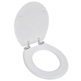 WC Toilet Seat MDF Soft Close Lid Simple Design White