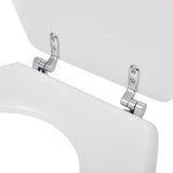 WC Toilet Seat MDF Lid Simple Design White