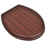 WC Toilet Seat MDF Lid Simple Design Brown