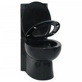 WC Ceramic Toilet Bathroom Corner Toilet Black