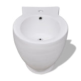 White Ceramic Toilet & Bidet Set