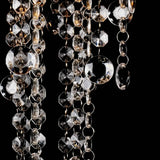 White Metal Ceiling Lamp with Crystal Beads