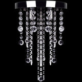 White Metal Ceiling Lamp with Crystal Beads