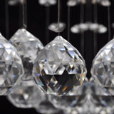 White Ceiling Lamp with Glittering Glass Crystal Beads 8 x G9 29 cm