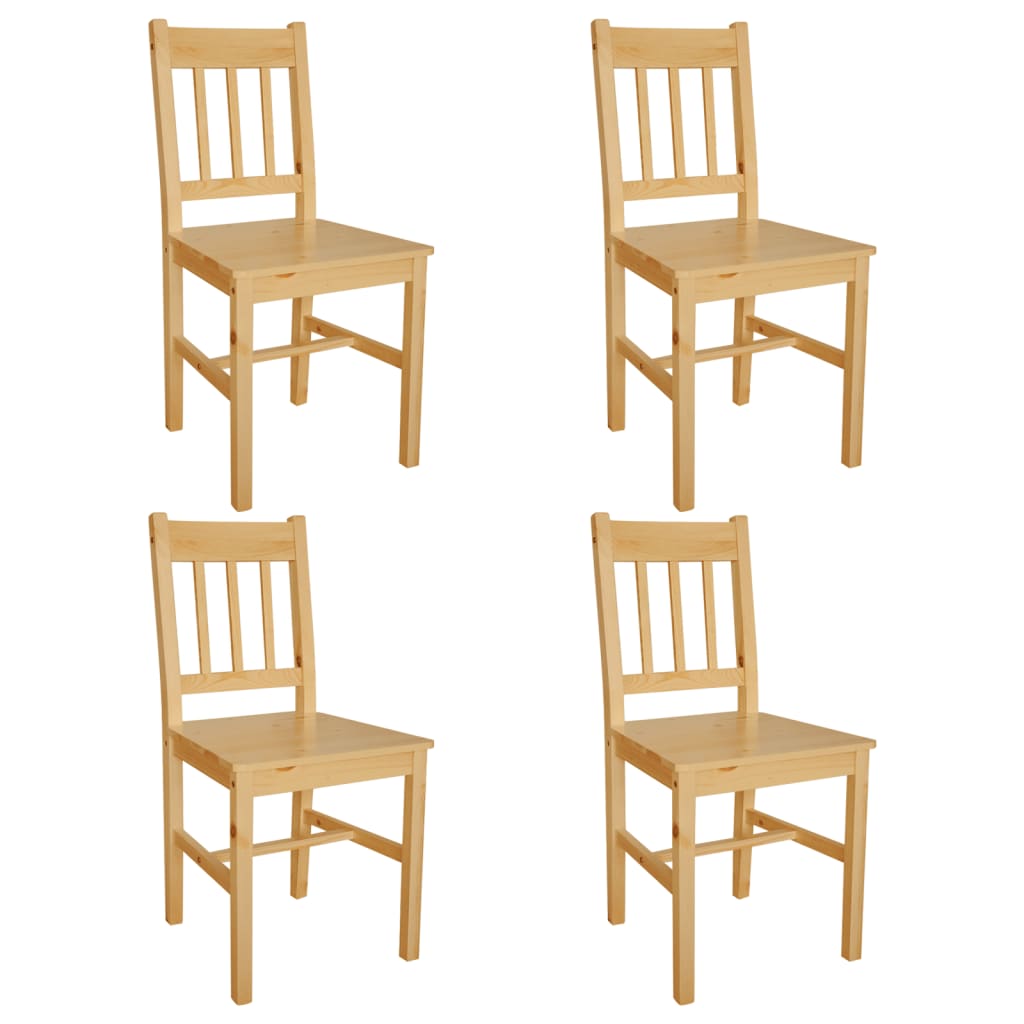 Dining Chairs 4 pcs Pinewood