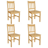 Dining Chairs 4 pcs Pinewood