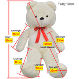 XXL Soft Plush Teddy Bear Toy White 85 cm