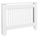 White MDF Radiator Cover Heating Cabinet 112 cm