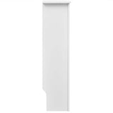 White MDF Radiator Cover Heating Cabinet 112 cm