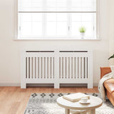 White MDF Radiator Cover Heating Cabinet 152 cm