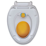 White & Yellow Soft-close Toilet Seat Adults/Children