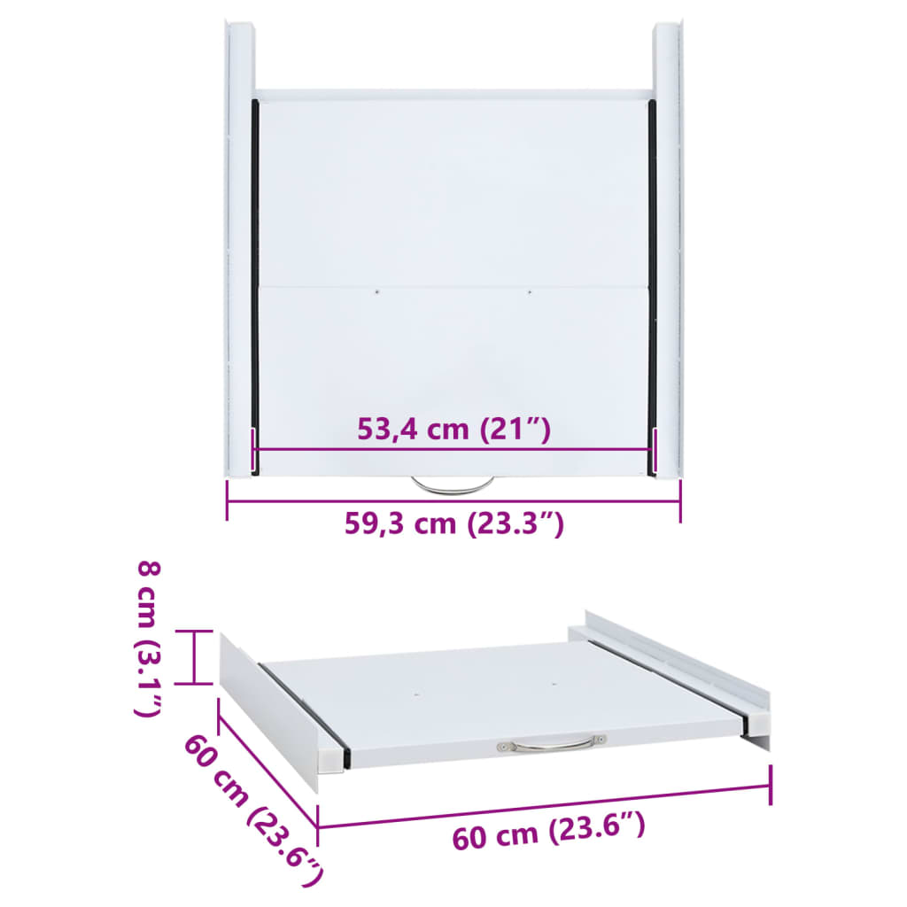 Washing Machine Stacking Kit with Pull-Out Shelf