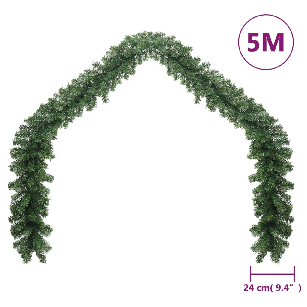 Christmas Garland with LED Lights 5 m