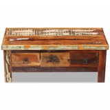 Coffee Table Drawers Solid Reclaimed Wood 90x45x35 cm