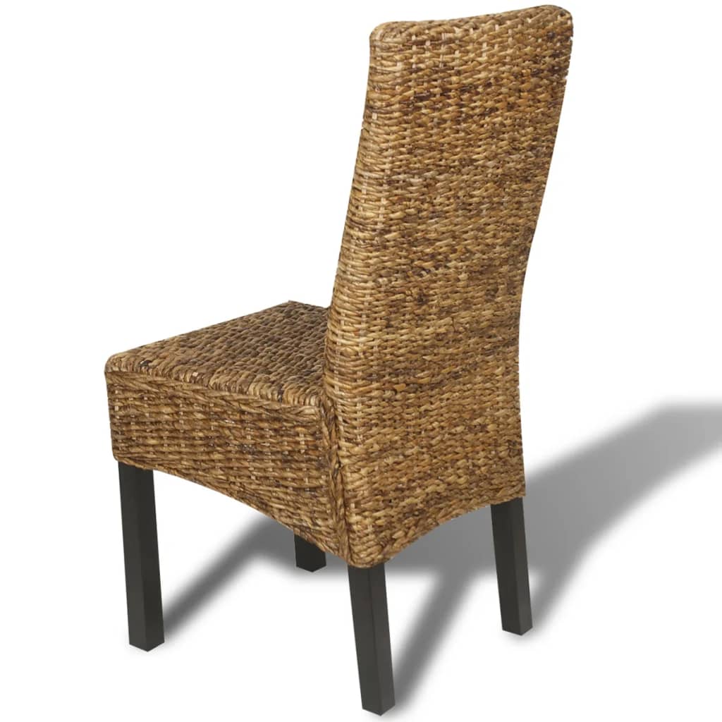 Dining Chairs 2 pcs Abaca and Solid Mango Wood