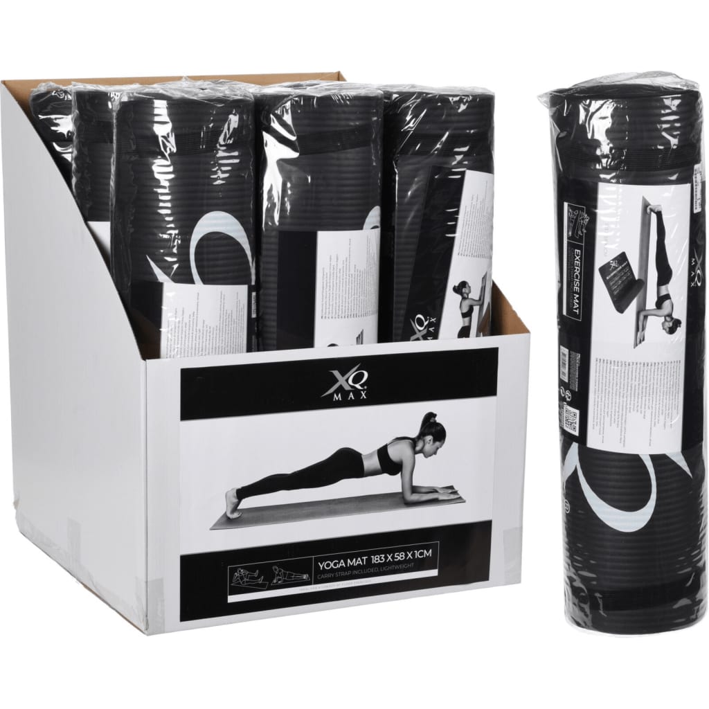 Yoga Mat 183x58x1 cm Black