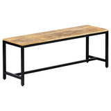 Dining Bench 120 cm Solid Rough Mango Wood