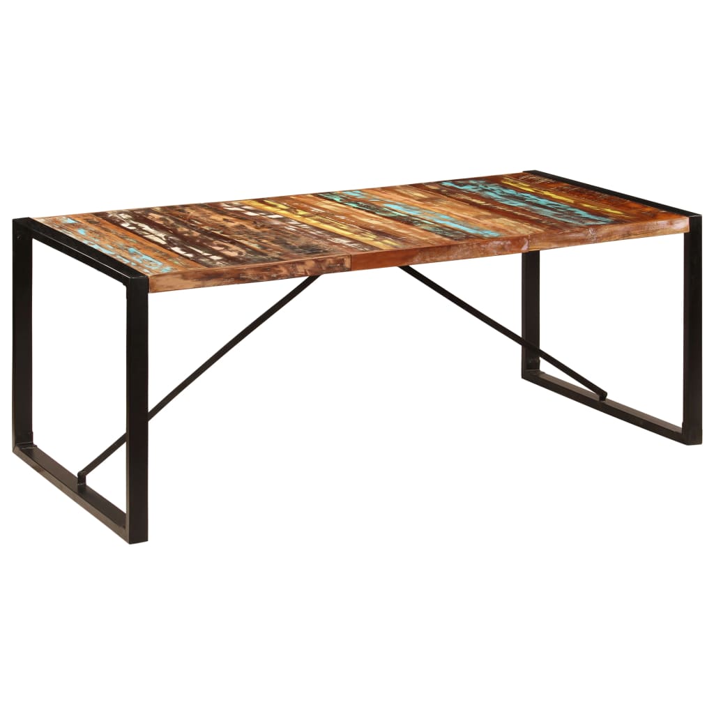 Dining Table 200x100x75 cm Solid Reclaimed Wood