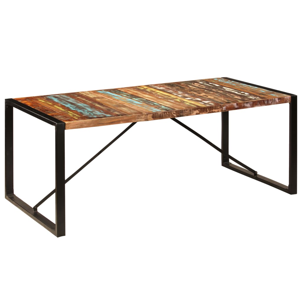 Dining Table 200x100x75 cm Solid Reclaimed Wood