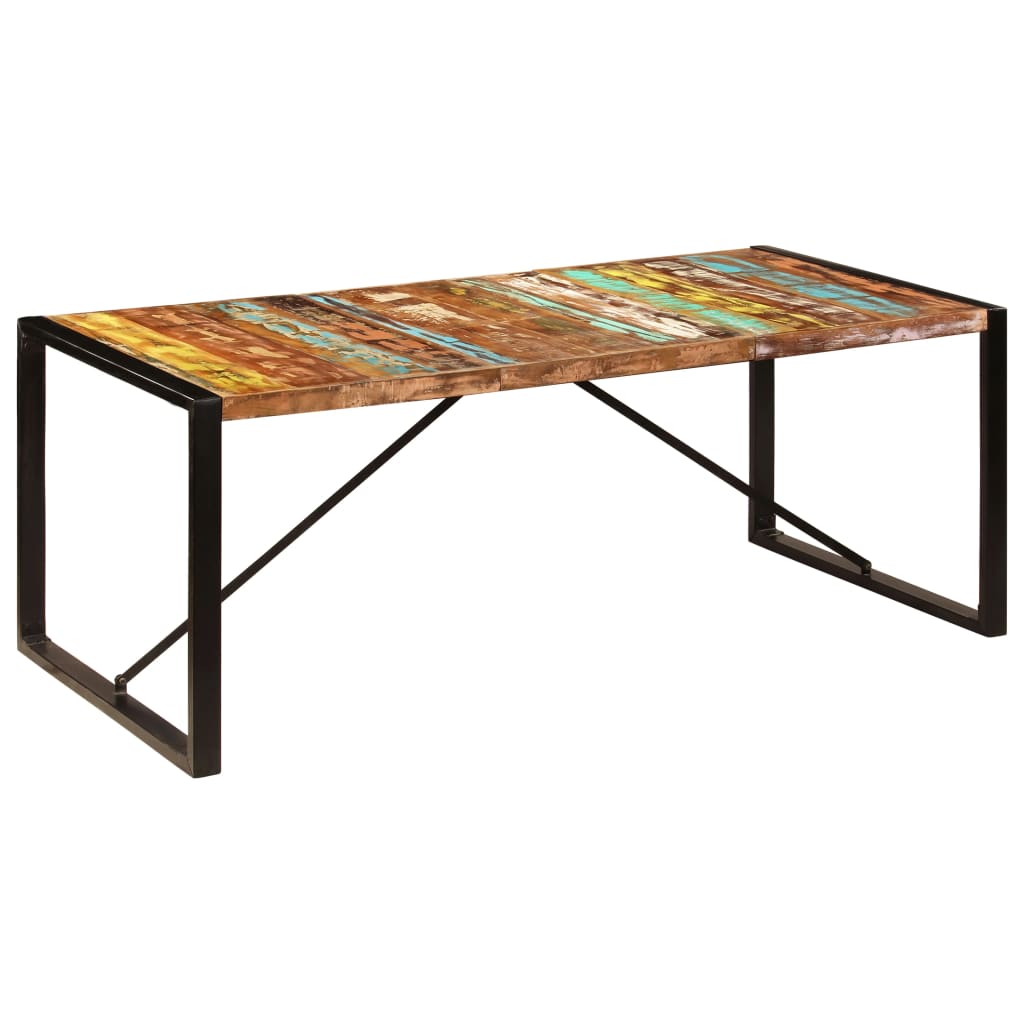 Dining Table 200x100x75 cm Solid Reclaimed Wood