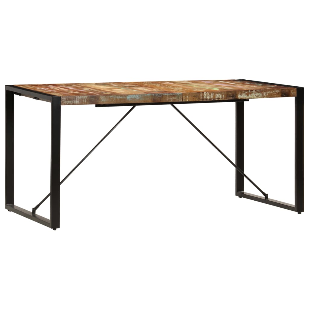 Dining Table 160x80x75 cm Solid Reclaimed Wood