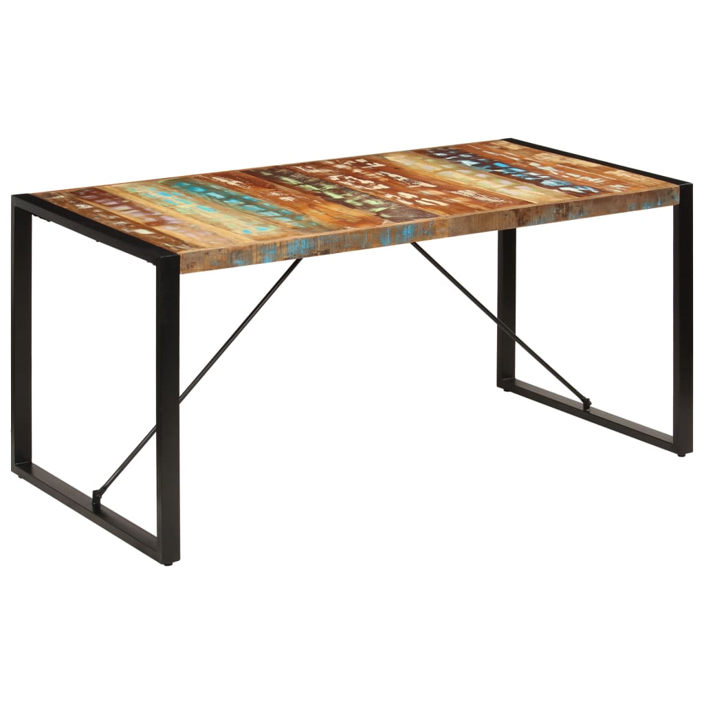 Dining Table 160x80x75 cm Solid Reclaimed Wood