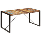 Dining Table 160x80x75 cm Solid Reclaimed Wood