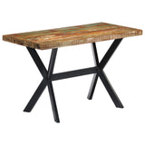 Dining Table 120x60x75 cm Solid Reclaimed Wood