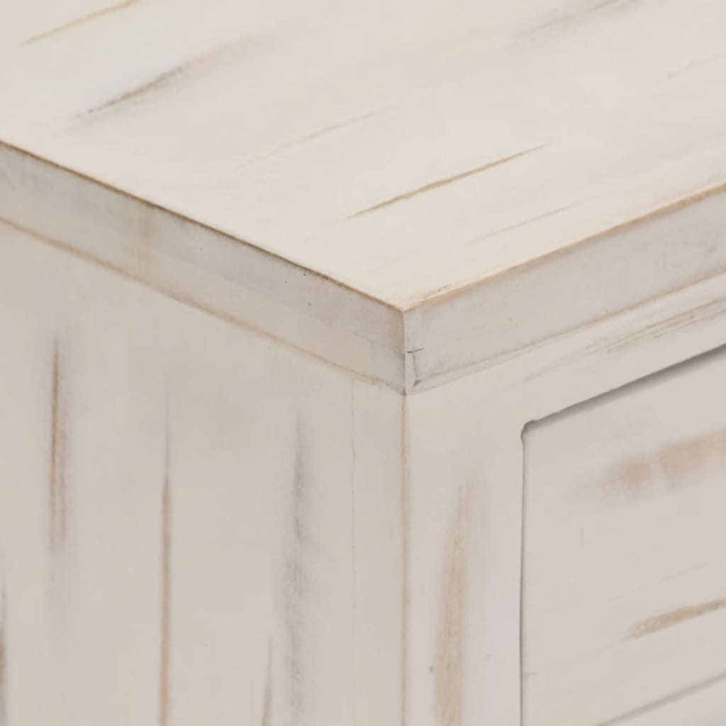 Bedside Cabinet White 40x30x50 cm Solid Mango Wood