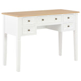 Writing Desk White 109.5x45x77.5 cm Wood